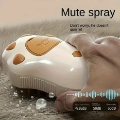 DOWNYPAWS - Tondeuse électrique 3 en 1, autonettoyante en silicone, rechargeable par usb pour animaux de compagnie