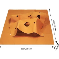 DOWNYPAWS - Tunnel pliable pour chat tapis d'entraînement--carré brun rougeâtre-120*90cm