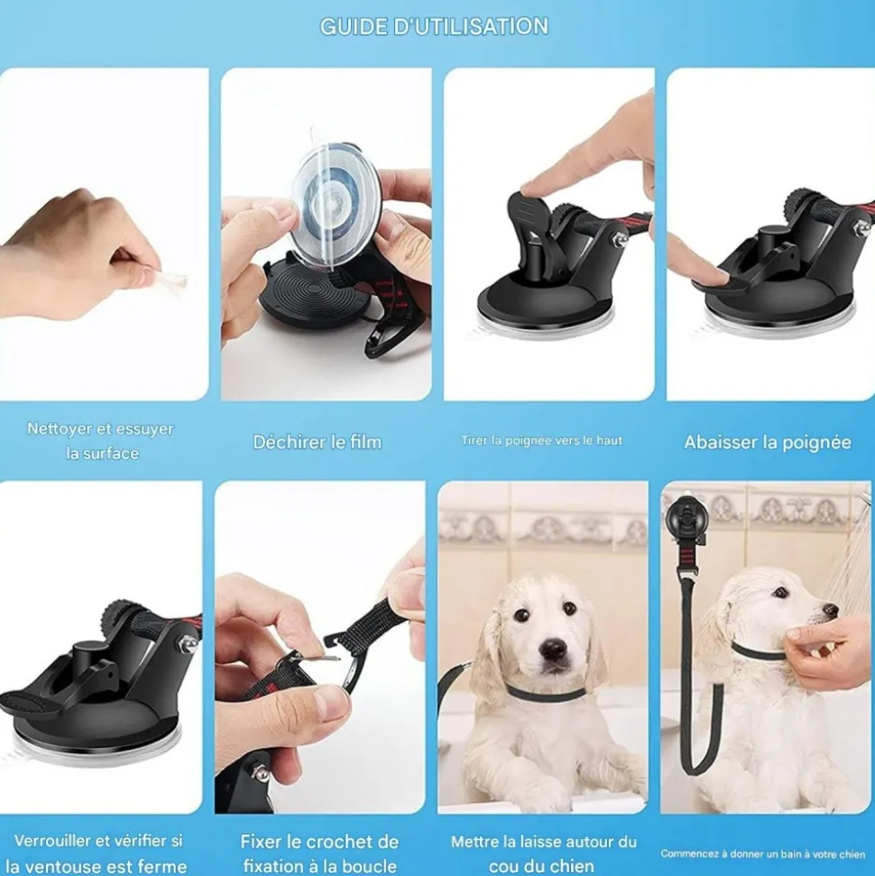 DOWNYPAWS - Ventouse pour corde de traction