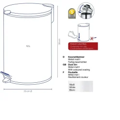 DR BECKMANN - Kela line poubelle à pédale 12l noir - 10642
