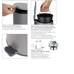 DR BECKMANN - Kela line poubelle à pédale 12l noir - 10642