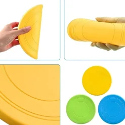 DTOPBUYAGE - 3 pack frisbees en caoutchouc naturel pour chien