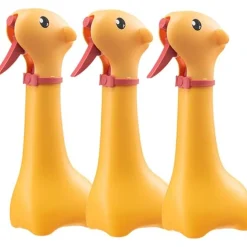 DTOPBUYAGE - 3 pièces arrosoirs portables dessin animé plastique jaune pour enfants