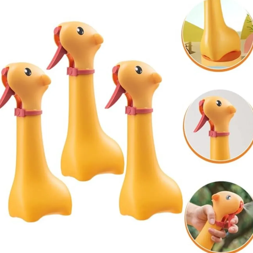 DTOPBUYAGE - 3 pièces arrosoirs portables dessin animé plastique jaune pour enfants