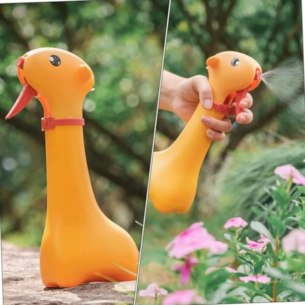 DTOPBUYAGE - 3 pièces arrosoirs portables dessin animé plastique jaune pour enfants