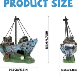 DTOPBUYAGE - Accessoires navire pour aquarium