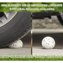 DTOPBUYAGE - Balles indestructibles e-tpu pour moyens et grands chiens