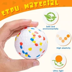 DTOPBUYAGE - Balles indestructibles e-tpu pour moyens et grands chiens