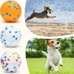DTOPBUYAGE - Balles indestructibles e-tpu pour moyens et grands chiens