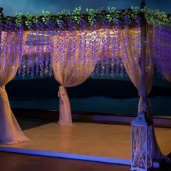 DTOPBUYAGE - Bande de wisteria artificielle pour décoration de mariage violet 2 pièces dtopbuyage