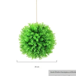 DTOPBUYAGE - Boule de plante artificielle d'eucalyptus pour la décoration du plafond intérieur 25c 2pcs dtopbuyage