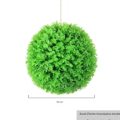 DTOPBUYAGE - Boule de plante artificielle d'eucalyptus pour la décoration du plafond intérieur 35c dtopbuyage