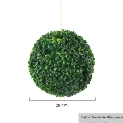 DTOPBUYAGE - Boule de plante artificielle de milan pour la décoration du plafond 28cm 2pcs dtopbuyage