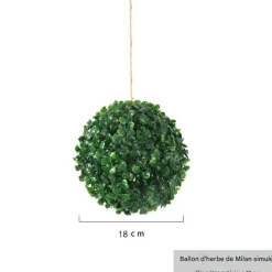 DTOPBUYAGE - Boule de plante artificielle de milan pour la décoration du plafond 18cm 2pcs dtopbuyage