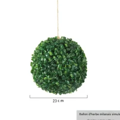 DTOPBUYAGE - Boule de plante artificielle de milan pour la décoration du plafond 23cm 2pcs dtopbuyage