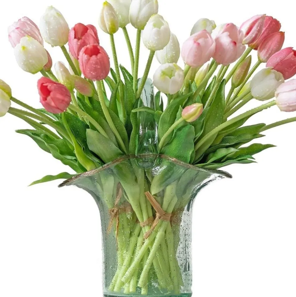 DTOPBUYAGE - Bouquet de 10 tulipes artificielles jaune dtopbuyage