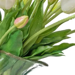 DTOPBUYAGE - Bouquet de 10 tulipes artificielles blanc dtopbuyage
