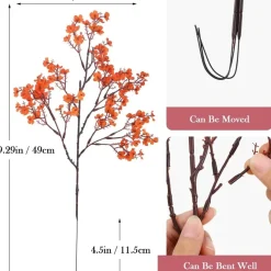 DTOPBUYAGE - Bouquet de fleurs simulées d'étoiles 10 bâtons rouges dtopbuyage