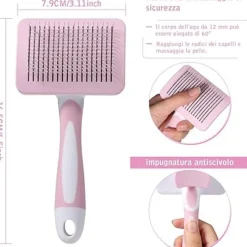 DTOPBUYAGE - Brosse autonettoyante pour chiens et chats longs et courts poils