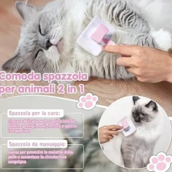 DTOPBUYAGE - Brosse autonettoyante pour chiens et chats longs et courts poils