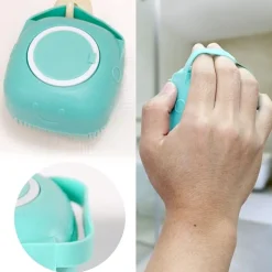 DTOPBUYAGE - Brosse de bain pour animaux de compagnie avec distributeur de shampooing dtopbuyage