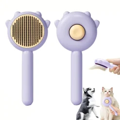 DTOPBUYAGE - Brosse pour animaux de compagnie bouton de nettoyage