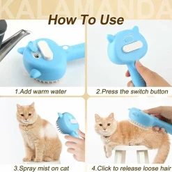 DTOPBUYAGE - Brosse vapeur pour chat contre la mue dtopbuyage