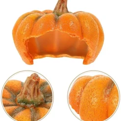 DTOPBUYAGE - Décor citrouille aquarium cachette reptile