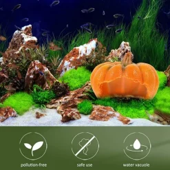 DTOPBUYAGE - Décor citrouille aquarium cachette reptile