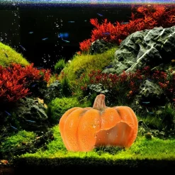 DTOPBUYAGE - Décor citrouille aquarium cachette reptile