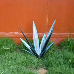 DTOPBUYAGE - Décoration en fer de plante d'agave pour jardin bleu dtopbuyage