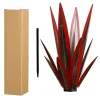 DTOPBUYAGE - Décoration en fer de plante d'agave pour jardin rouge dtopbuyage