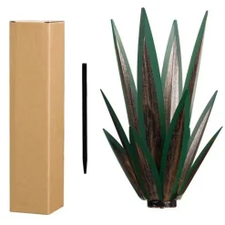 DTOPBUYAGE - Décoration en fer de plante d'agave pour jardin vert dtopbuyage