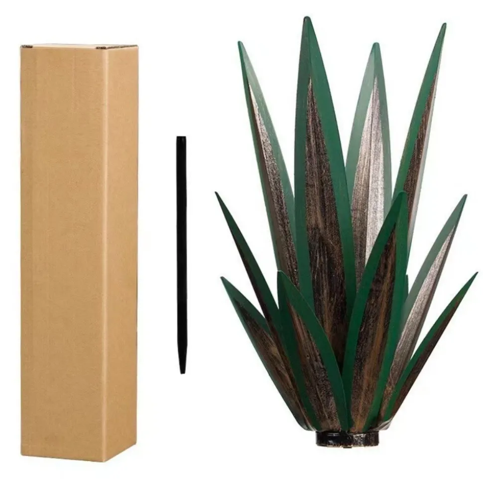 DTOPBUYAGE - Décoration en fer de plante d'agave pour jardin vert dtopbuyage