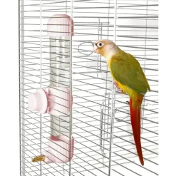 DTOPBUYAGE - Distributeur d'eau automatique rose 280 ml pour oiseaux