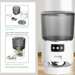 DTOPBUYAGE - Distributeur automatique de nourriture pour chats 4l