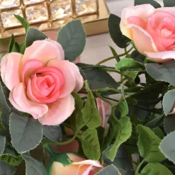 DTOPBUYAGE - Dtopbuyage - 16 rosiers artificiels couleur champagne, 2 pièces