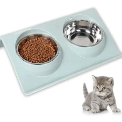 DTOPBUYAGE - Dtopbuyage animaux feeder bol, gamelle double