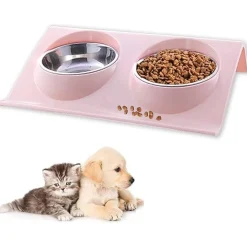 DTOPBUYAGE - Dtopbuyage animaux feeder bol, gamelle double