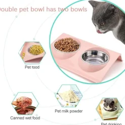 DTOPBUYAGE - Dtopbuyage animaux feeder bol, gamelle double