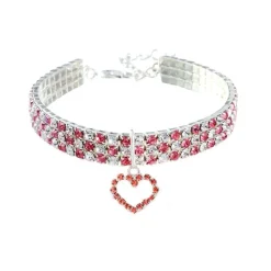DTOPBUYAGE - Dtopbuyage collier en strass avec cœur pour chats
