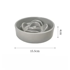 DTOPBUYAGE - Dtopbuyage ecuelle anti glouton plastique couleur grise 15.5*15.5*4cm