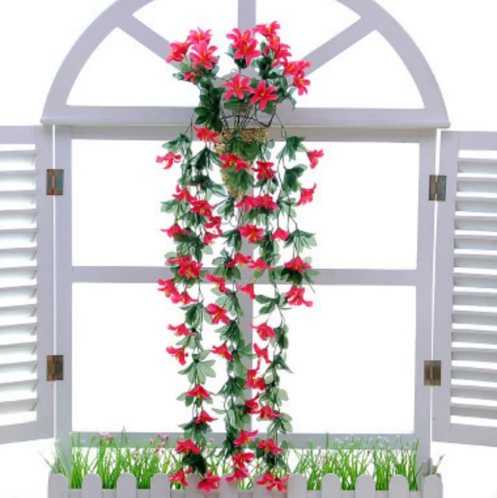 DTOPBUYAGE - Fleurs artificielles - tiges, paniers mural et fleurs pour décoration - dtopbuyage