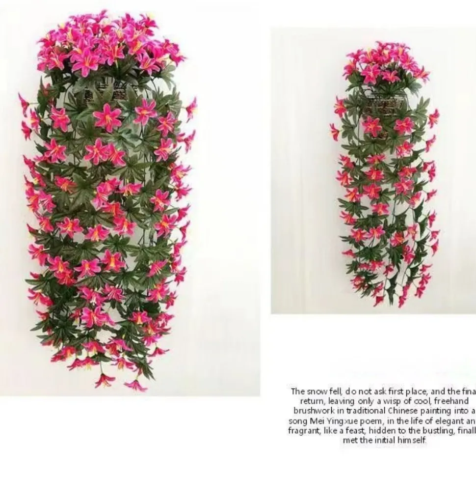 DTOPBUYAGE - Fleurs artificielles - tiges, paniers mural et fleurs pour décoration - dtopbuyage