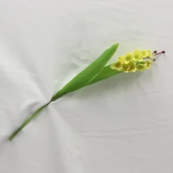 DTOPBUYAGE - Fleurs de muguet artificielles - 5 branches pour bouquet - jaune dtopbuyage