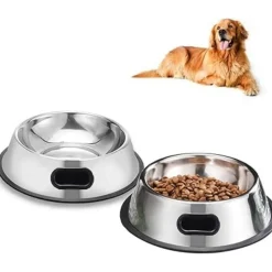 DTOPBUYAGE - Gamelle acier inoxydable poignée chien chat