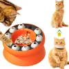 DTOPBUYAGE - Gamelle pour chat - surélevée avec support, jouet puzzle interactif