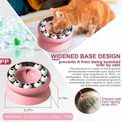 DTOPBUYAGE - Gamelle pour chat - surélevée avec support, jouet puzzle interactif