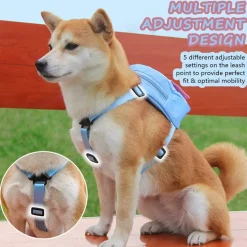 DTOPBUYAGE - Harnais pour chien avec sac à dos - bleu