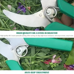 DTOPBUYAGE - Jardin pelle sécateurs acier inoxydable anneau coupe uptoda